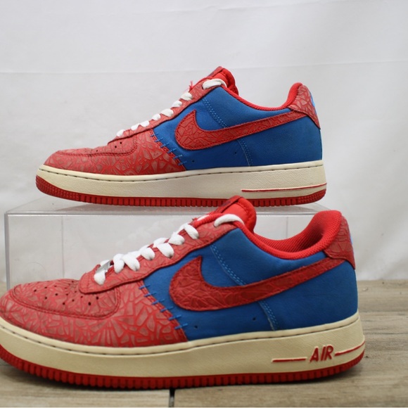Nike Air Force‎ 1 Low, Photo Blue Hyper Red, Sz 8 Spiderman, 488298-412 - Picture 1 of 10